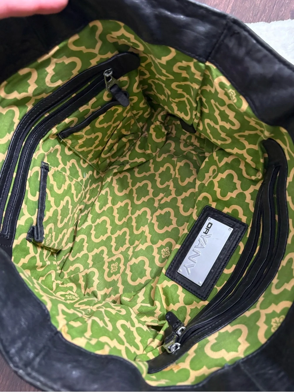 Oryany slouchy hobo tote bag leather handbag black